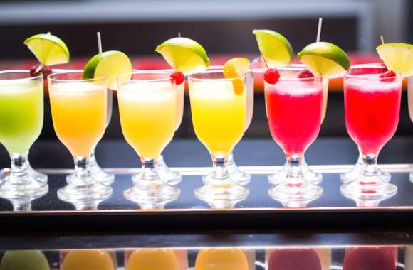 Colorful Daiquiri Collection - AI Art Inspired