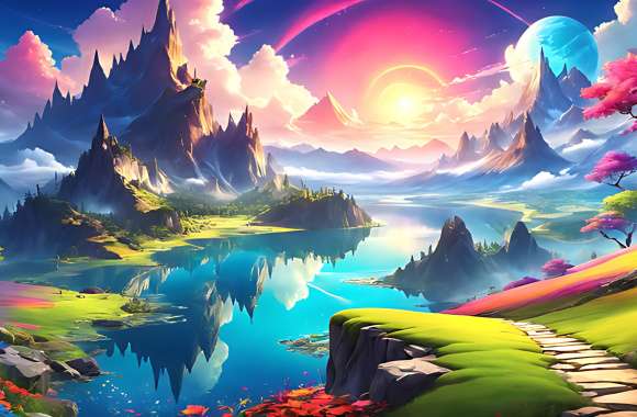 colorful fantasy world