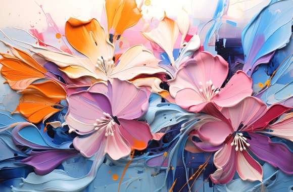 Colorful Floral Paint Art