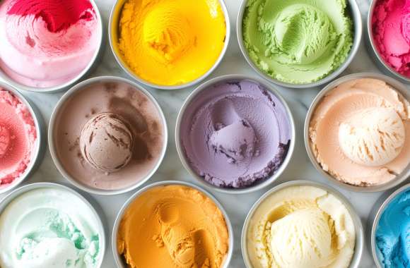 Colorful Gelato Assortment