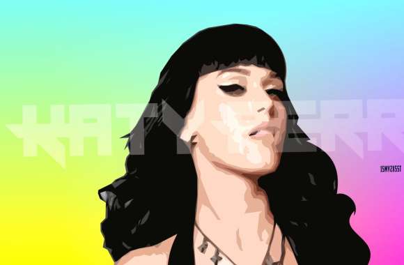 Colorful Katy Perry Portrait