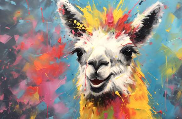 Colorful Llama Art wallpapers hd quality