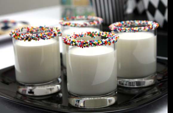 Colorful Milk Delight - HD Food Wallpaper