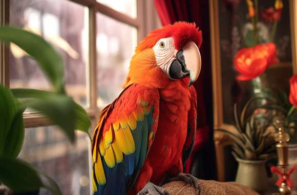 Colorful Parrot HD Desktop Wallpaper