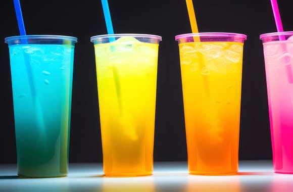 Colorful Slurpee Drinks