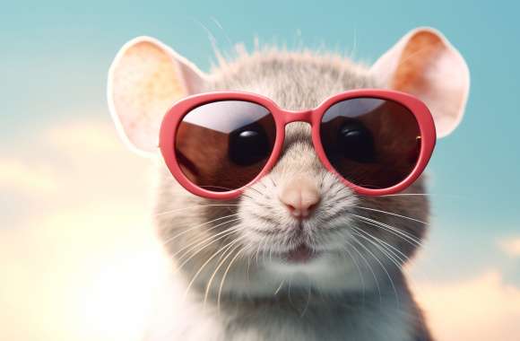 Cool Rat with Sunglasses