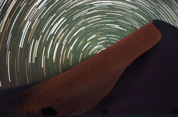 Cosmic Dunes A Star Trail