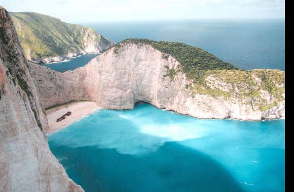 Cove Greece Navagio Beach Zakynthos Nature Coastline