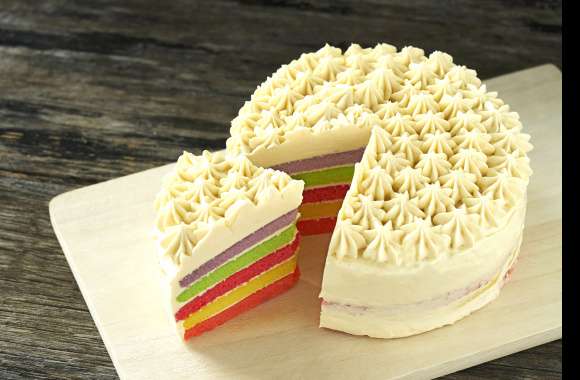 Cream Pastry Colors Food Cake 8k Ultra
