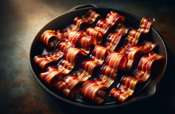 Crispy Bacon in Skillet wallpapers hd quality