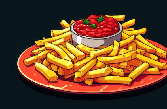 Crispy French Fries wallpapers hd quality