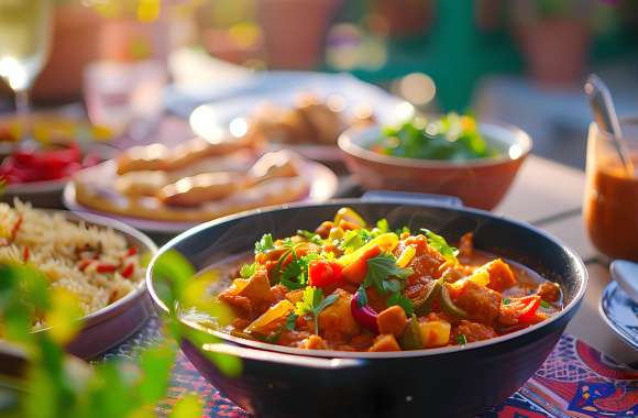 Curry on the table