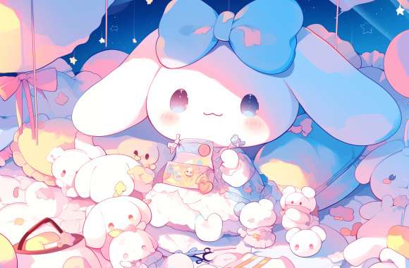 Cute Cinnamoroll Anime - Dreamy Pastel Wonderland