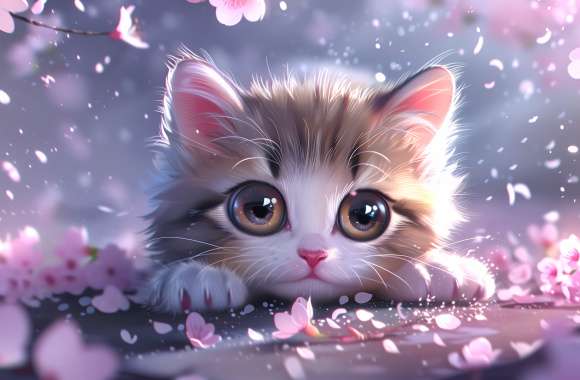 Cute Kitten Blossom -