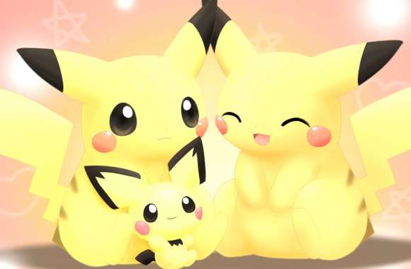 Cute Pikachu Family