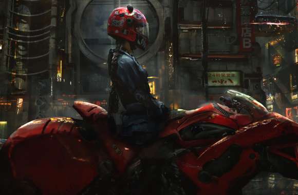 Cyberpunk Biker Futuristic Ride