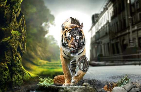 Cyborg Tiger A Stunning Sci-Fi