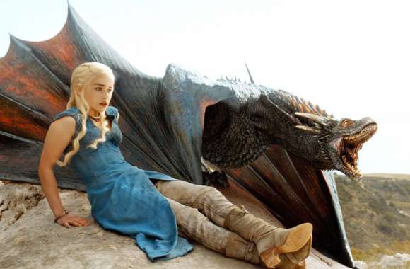 Daenerys and Dragon - Game of Thrones