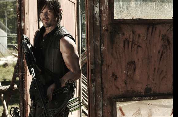 Daryl Dixon with Crossbow - wallpapers hd quality