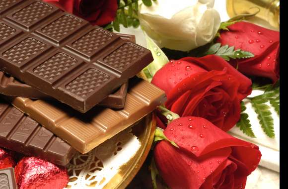 Decadent Chocolate and Roses wallpapers hd quality