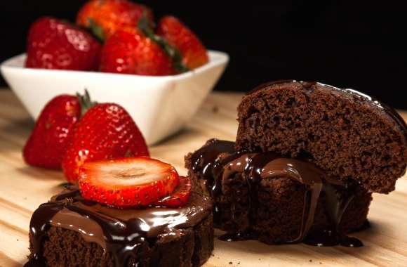 Decadent Chocolate Strawberry Delight wallpapers hd quality