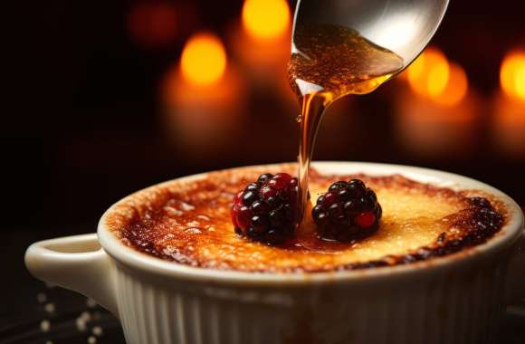 Decadent Crème Brûlée - Gourmet Sweet Treat Background wallpapers hd quality