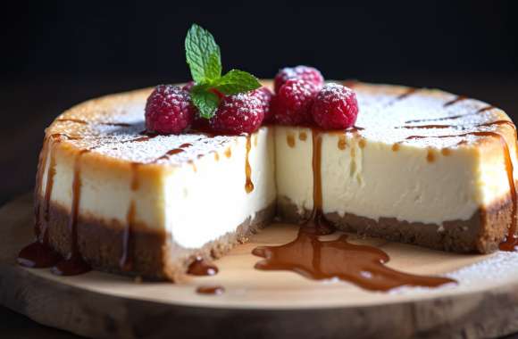 Delicious AI-Generated Cheesecake