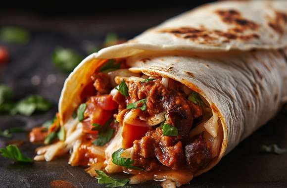 Delicious Burrito Food Background