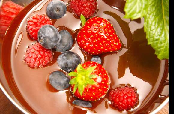 Delicious Dessert Delight HD Chocolate and Berries