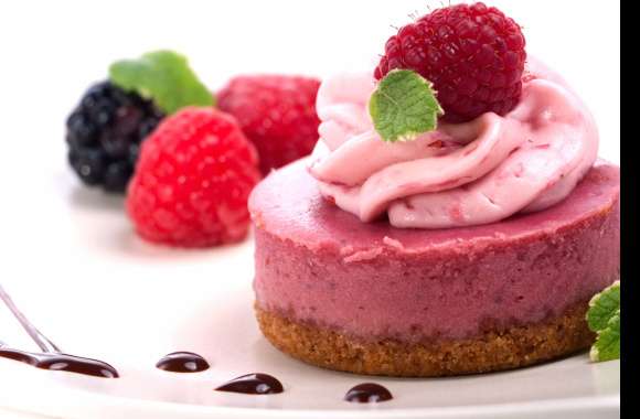 Delicious Dessert Delight of a Berry Cheesecake Dream wallpapers hd quality