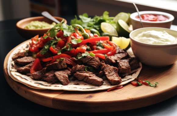 Delicious Fajitas - Culinary Desktop Background