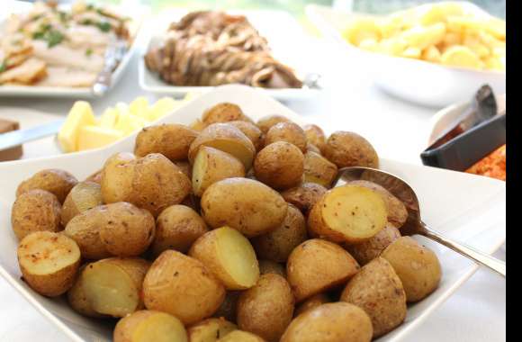 Diner Meal Plate Food Potato