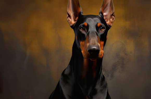 Doberman Pinscher Portrait Wallpaper