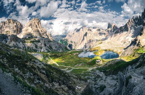 Dolomite mountains Panorama wallpapers hd quality