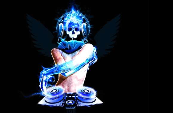 Electrifying DJ Skull HD Music Wallpaper