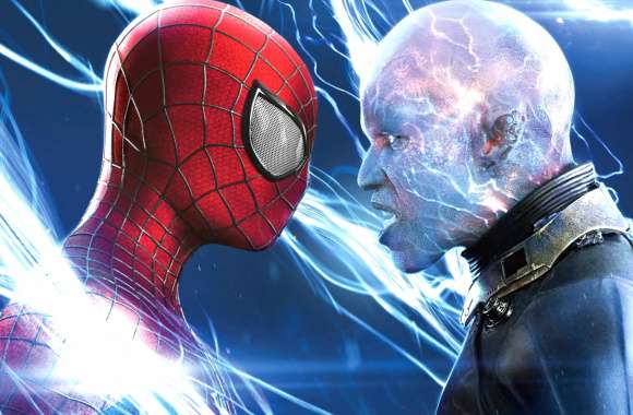Electro and Spider-Man High-Voltage Showdown wallpapers hd quality