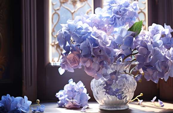 Elegant Hydrangea in Vase