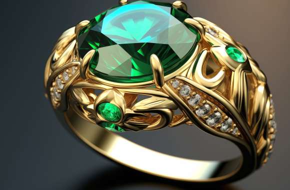 Emerald and Diamond Ring