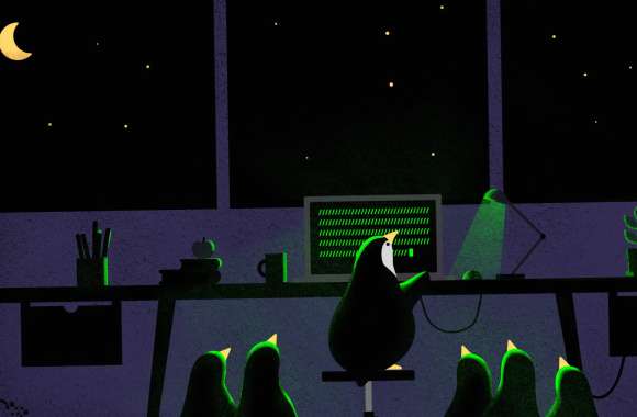Emperor Penguin Linux Desktop wallpapers hd quality