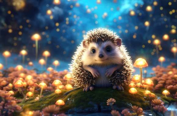 Enchanted Hedgehog Fantasy Magical Animal