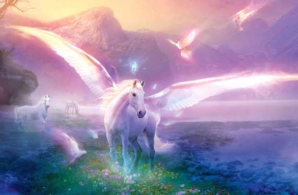 Enchanted Pegasus Nature - wallpapers hd quality