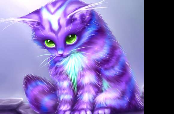 Enchanted Purple Cat