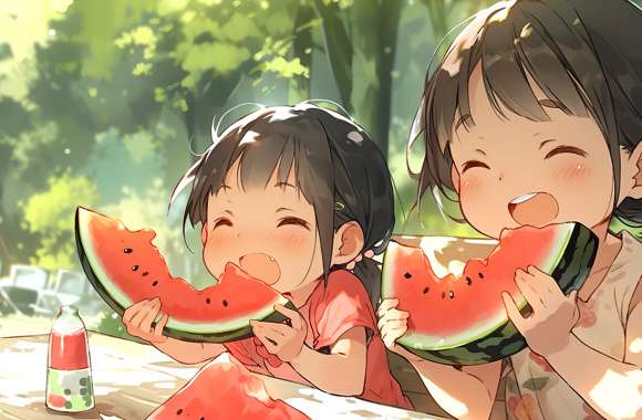 Enjoy Summer Bliss - Watermelon Joy wallpapers hd quality