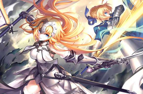 Epic Duel Artoria and Jeanne