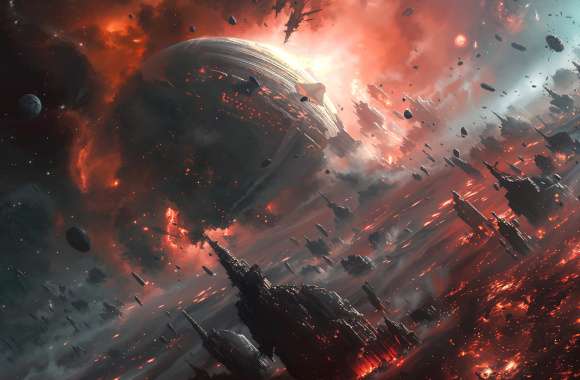 Epic Sci-Fi Space Opera Ruins Wallpaper