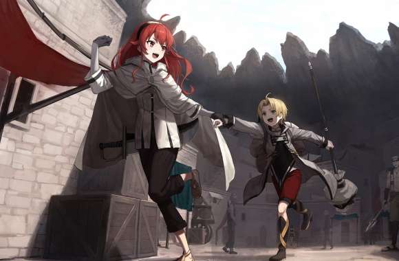 Eris Boreas Greyrat Rudeus Greyrat Ruijerd Superdia Anime Mushoku Tensei Jobless Reincarnation