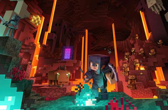 Explore the Nether in 4K - Minecraft Wallpaper!