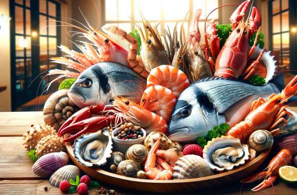 Exquisite Seafood Platter wallpapers hd quality