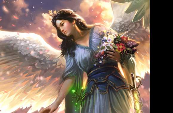 Fantasy Angel with Wings of Elegance and Grace