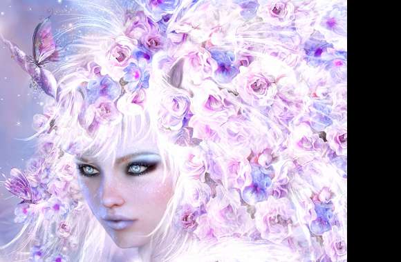 Fantasy Floral Dream of Butterflies and Blooms